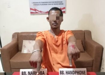 Satnarkoba Polres Kampar Tangkap Pelaku Narkoba Di Kelurahan Langgini