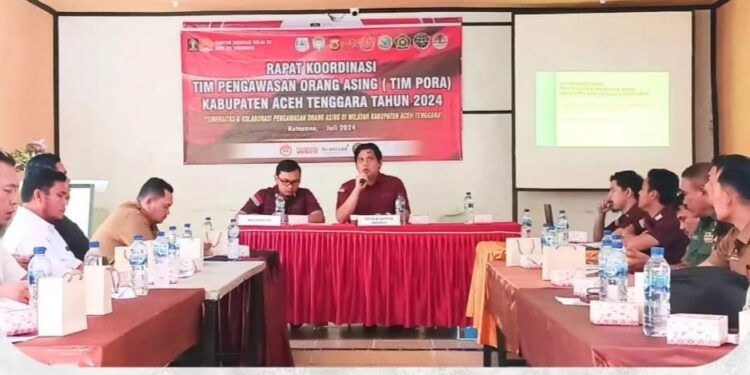 Kantor Imigrasi Takengon Mengadakan Rakor Tim PORA Di Kabupaten Aceh Tenggara
