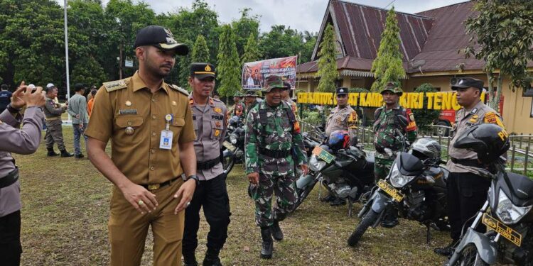 Polsek Kampar Kiri Hilir Gelar Apel Kesiapsiagaan Penanggulangan Karhutla