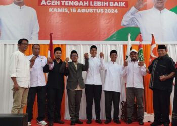 Deklarasi Calon Bupati Dan Wakil Bupati Aceh Tengah Bardan Sahidi Dan Karimansyah