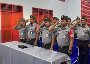 Rutan Takengon Mengikuti Apel Perdana Bersama Menteri Hukum Dan HAM RI