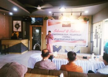 Sekretaris Baitul Mal Juwahir Menghadiri Pengukuhan Dan Pelantikan Persatuan Wartawan Kota Langsa