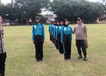 Kabag SDM Polres Kuansing Monitoring Pelaksanaan Pelatihan Paskibraka Tahun 2024