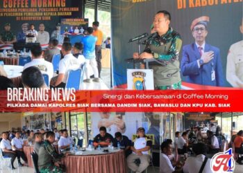 Coffee Morning Pilkada Damai Kapolres Siak Bersama Dandim Bawaslu Dan KPU