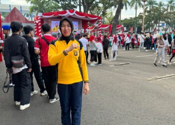 Polda Sumsel Mengikuti Jalan Santai Dan Senam Gembira HUT Ke-79 Kemerdekaan Republik Indonesia