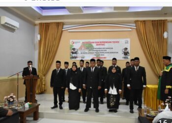 Pengawas Pemilihan Kota Langsa Melantik 15 Anggota Panwascam