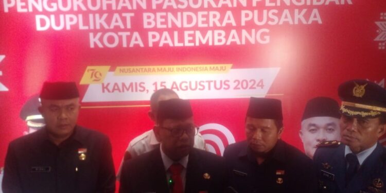 Pengukuhan Pasukan Pengibar Duplikat Bendera Pusaka Kota Palembang