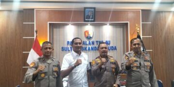 Kapolres Aceh Besar Bahas Pengamanan PON Dengan Danlanud SIM