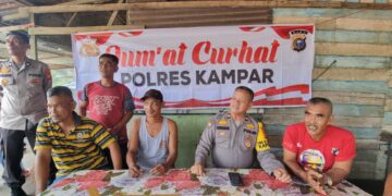 Jumat Curhat, Sat Binmas Polres Kampar Silaturahmi Dan Dengarkan Keluhan Warga Siabu