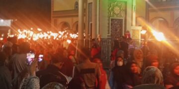 Polsek Kampar Kiri Siap Siaga Menjaga Kelancaran Dan Keamanan Pawai Obor 