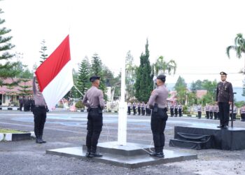 Polres Bener Meriah Gelar Upacara Bendera Merah Putih Dalam Rangka HUT RI Ke-79