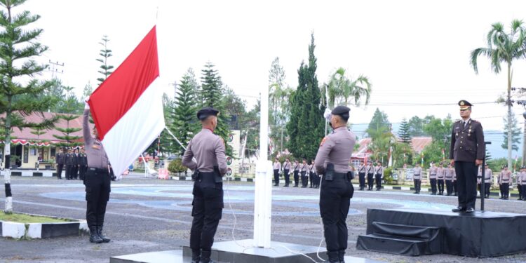 Polres Bener Meriah Gelar Upacara Bendera Merah Putih Dalam Rangka HUT RI Ke-79