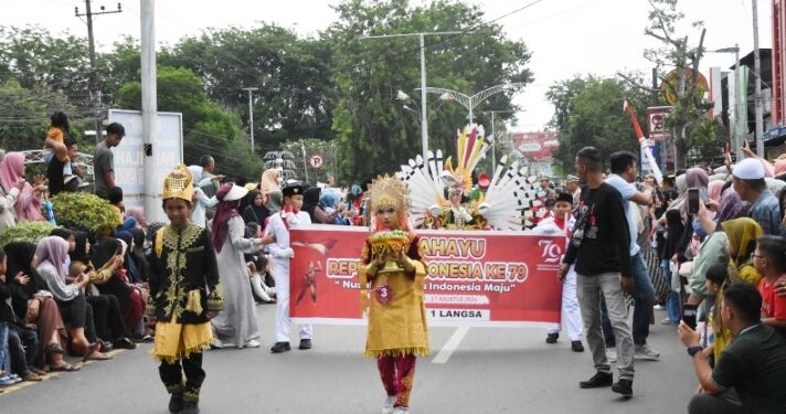 Pemerintah Kota Langsa Menggelar Pawai Alegoris Di Lapangan Merdeka
