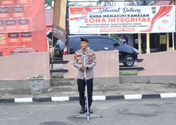 Polres Kuansing Gelar Apel Gabungan Pengamanan Pembukaan Event Pacu Jalur Tradisional 2024