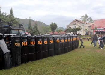 Hadapi Pilkada 2024, Polres Aceh Tengah Gelar Simulasi Sispamkota Operasi Mantap Praja Seulawah 2024