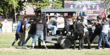 Walkota Syaridin Menghadiri Simulasi Sistem Pengaman Kota Di Gelar Oleh Polres Langsa