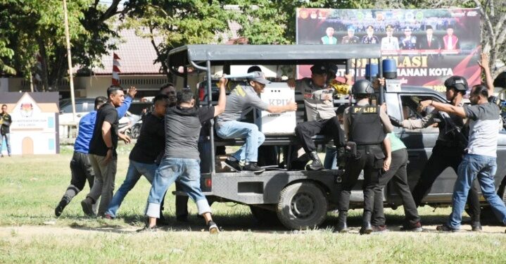 Walkota Syaridin Menghadiri Simulasi Sistem Pengaman Kota Di Gelar Oleh Polres Langsa