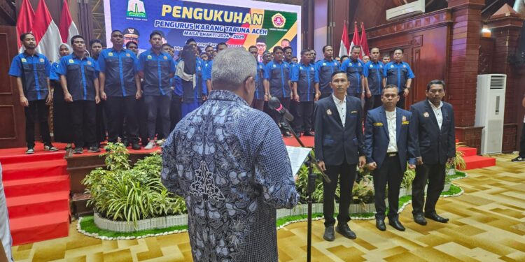 Resmi Dilantik Oleh Pj Gubernur Bustami Hamzah, Ismet Pimpin Karang Taruna Aceh