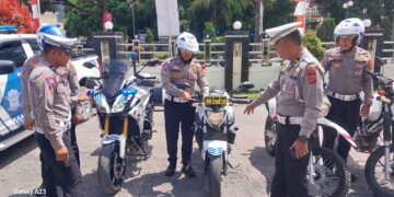Jelang PON XXI Aceh-Sumut 2024, Sat Lantas Polres Aceh Tengah Cek Kesiapan Randis
