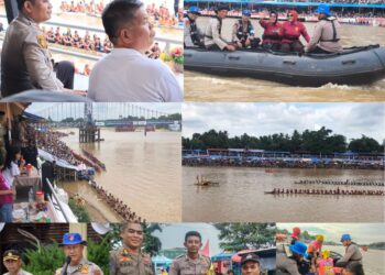 Kapolres Kuansing Hadiri Hari Ketiga Event Nasional Pacu Jalur Tradisional 2024 Di Teluk Kuantan