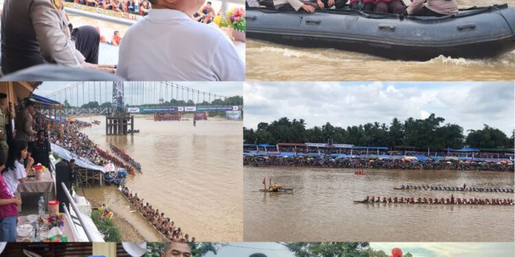 Kapolres Kuansing Hadiri Hari Ketiga Event Nasional Pacu Jalur Tradisional 2024 Di Teluk Kuantan