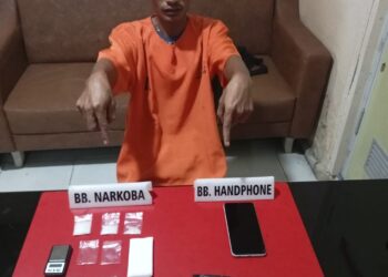 Simpan Narkoba di Bak Kamar Mandi, Warga Ganting Diamankan Satnarkoba Polres Kampar 