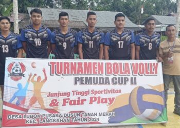 Turnamen Bola Volly Pemuda Cup II Desa Lobok Pusaka, Ranto Panjang Lolos 8 Besar