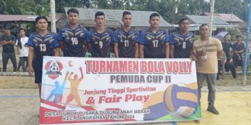 Turnamen Bola Volly Pemuda Cup II Desa Lobok Pusaka, Ranto Panjang Lolos 8 Besar