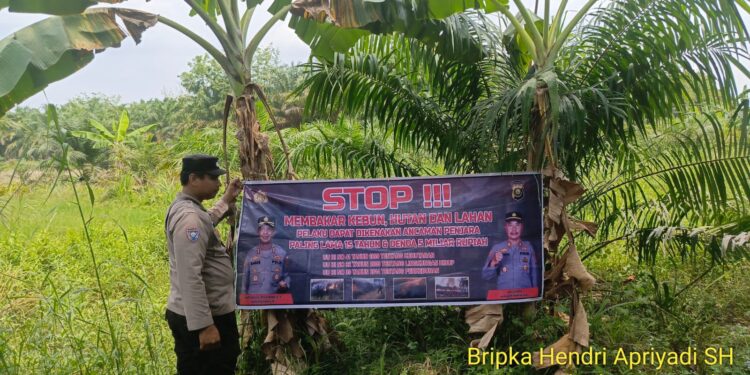 Polsek Rantau Alai Gelar Patroli Terpadu Pencegahan Karhutla di Kecamatan Rantau Alai