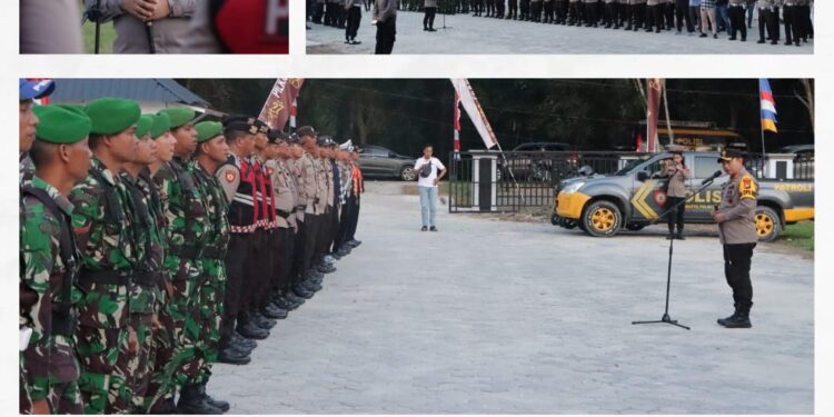 Kapolres AKBP Asep Sujarwadi Pimpin Apel Gabungan Pengamanan Pendaftaran Calon Bupati Dan Wakil Bupati Siak