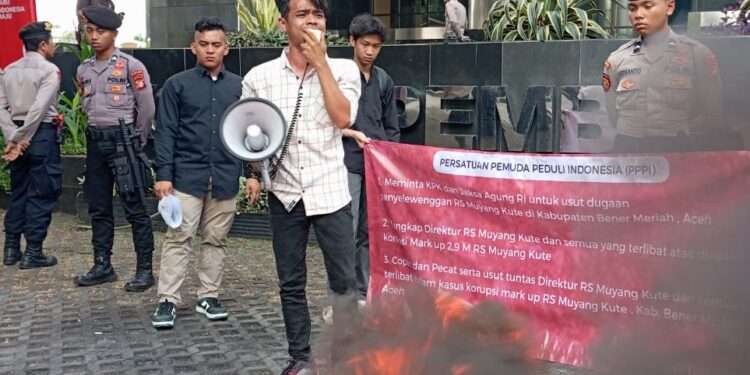 PPPI Menggelar Aksi Di KPK Dugaan Mark Up Proyek 2,9 Miliar RSUD Muyang Kute Bener Meriah