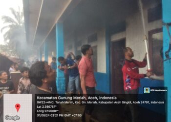 Kebakaran Terjadi Di Pesantren Darul Mutta’allimin Tanah Merah Aceh Singkil