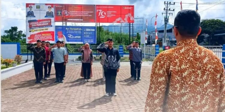 Jelang HUT RI Ke 79, Kepala Kantor Imigrasi Takengon Pimpin Apel Sore