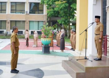Gelar Apel Gabungan, Pj Sekda Kampar : Tegaskan Melaksanakan Tugas Dengan Baik, Jujur Dan Berintegritas