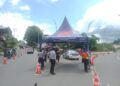 Dishub Bersama Satlantas Polres Aceh Tengah Mendirikan Pos Sementara Di Simpang Uning