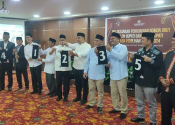 KIP Aceh Tengah Gelar Pengundian Nomor Urut Calon Bupati Dan Wakil Bupati