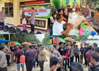 Hampiri Masyarakat Berkumpul, Polsek Siak Hulu Titip Pesan Pilkada Damai 2024