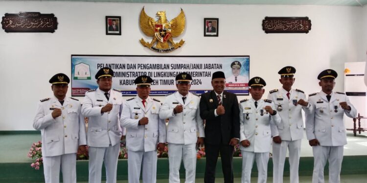 Zarkasyi, S.E. Resmi Dilantik Sebagai Camat Pante Bidari Oleh Pj Bupati Aceh Timur