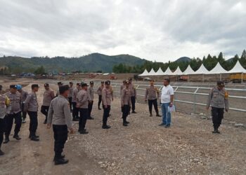 Pimpin Apel, Kapolres Aceh Tengah Kerahkan Ratusan Personel Babak Penyisihan Pacu Kuda PON XXI