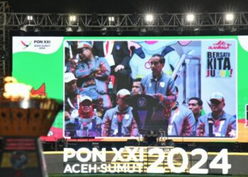 Ribuan Masyarakat Saksikan Momen Bersejarah Pembukaan PON XXI Di Sumut