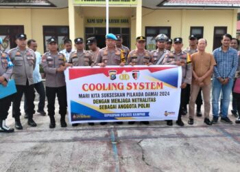 Sambangi Mapolsek Kampar Kiri Hilir, Kasi Propam Tekankan Netralitas Anggota Polri