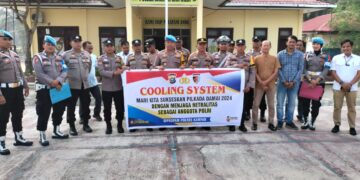 Sambangi Mapolsek Kampar Kiri Hilir, Kasi Propam Tekankan Netralitas Anggota Polri