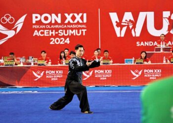 Tim Atlet Wushu Sumut Persembahkan Emas Perdana Di Ajang Bergengsi PON XXI/2024