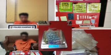 Polres Kampar Berhasil Ungkap Pelaku Shabu Berat 120.72 Gram Dan 201 Butir Ekstasi