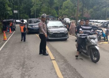 Satlantas Polres Agara Lakukan Pengaturan Arus Lalu lintas di Venue Arung Jeram PON XXI