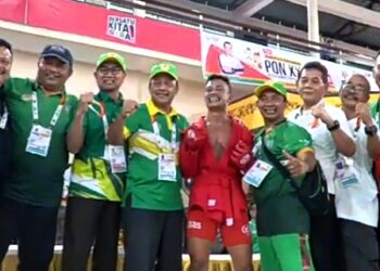 Atlet Sambo Sumut Everaim Ginting Raih Emas Melalui Kemenangan TKO Di PON XXI