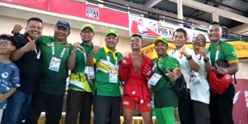 Atlet Sambo Sumut Everaim Ginting Raih Emas Melalui Kemenangan TKO Di PON XXI