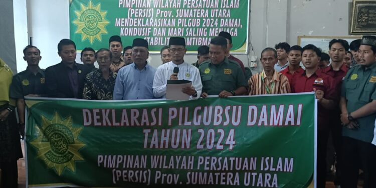 PW Persatuan Islam Sumut, Gelar Deklarasi Dukung Pilgubsu Damai 2024