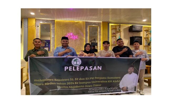 Ketua PW PGNU Sumut melepas Mahasiswa Beasiswa Ke Universitas Abdul Chalim Mojokerto