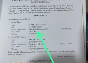 Telak!! Diduga Bintang Kandidat Pilkada 2024 Subulussalam, Bukan Garis Keturunan Orang Aceh